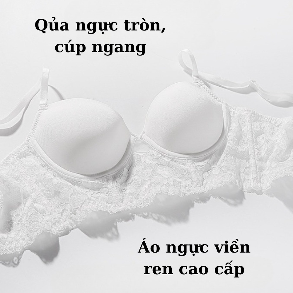 Áo ngực nữ su phối ren nâng vòng 1, mút vừa có gọng hở lưng sexy gợi cảm HLBOUTIQUE A471