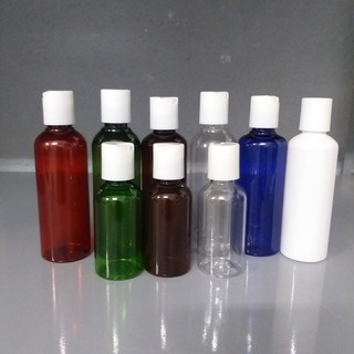 Combo 100 chai nhựa Pet nhiều màu nắp Bậc trắng dung tích 100ml