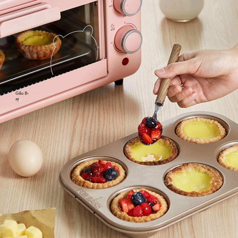 Lò nướng gấu nhỏ Hộ gia đình hai lớp bánh đa chức năng điện tự động mini Máy sấy hoa quả