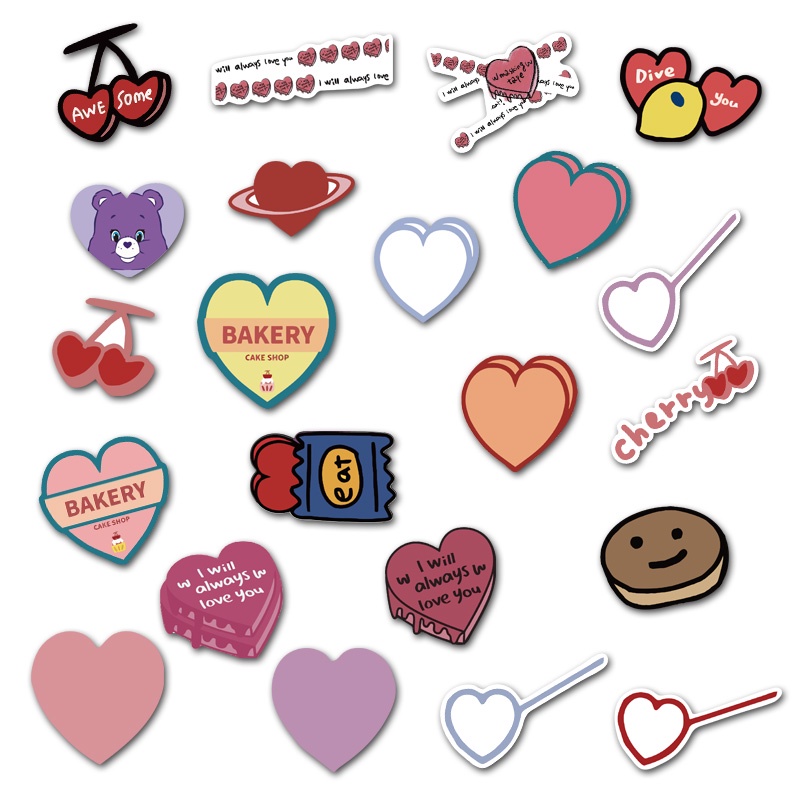 Bộ 10/44 Miếng Dán Hình Hoạt Hình Chống Thấm Nước