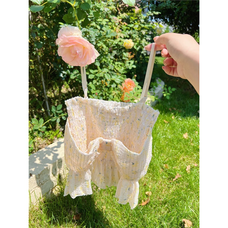 Áo Hai Dây Dáng Ngắn Ôm In Họa Tiết Hoa Thời Trang Cho Nữ