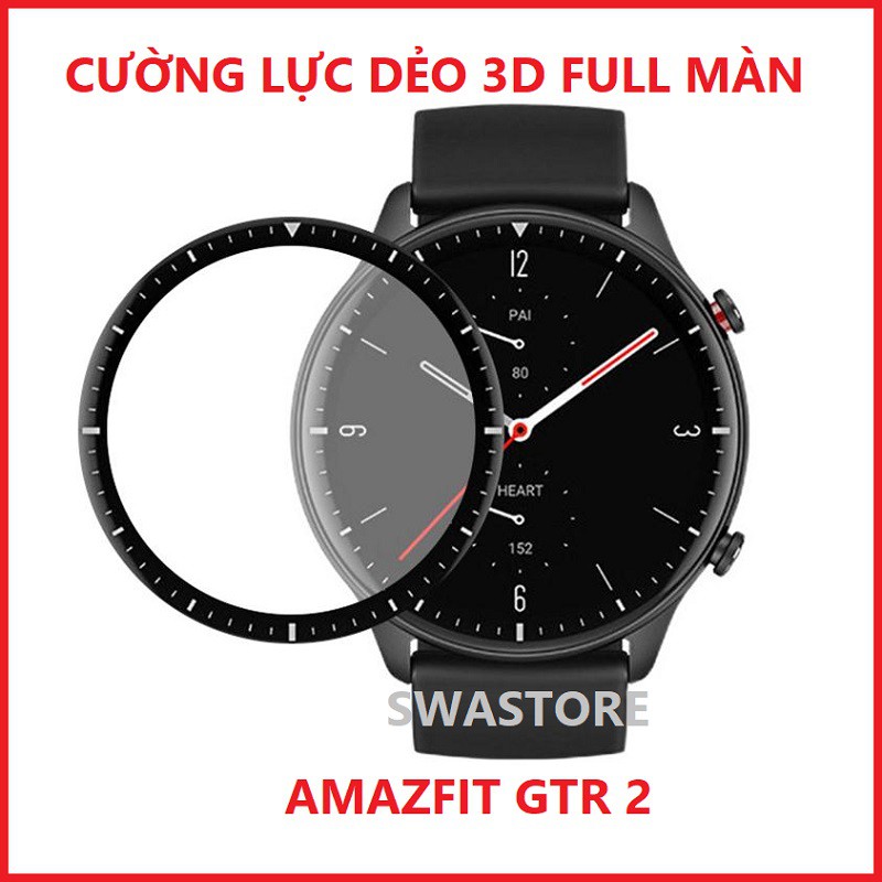 Dán Màn Hình Cường Lực Amazfit GTR 2 3D Dẻo Full Màn