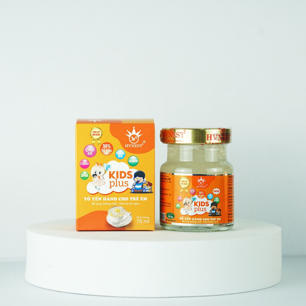 Yến Tươi Chưng Sẵn HVNEST cho bé Vị Kids Plus 70ml