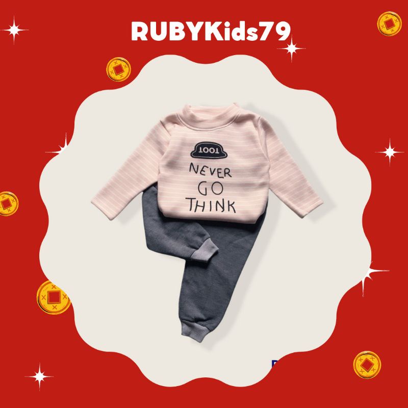 Đồ bộ nỉ bông cho bé trai gái từ 6-18kg RUBYKids79