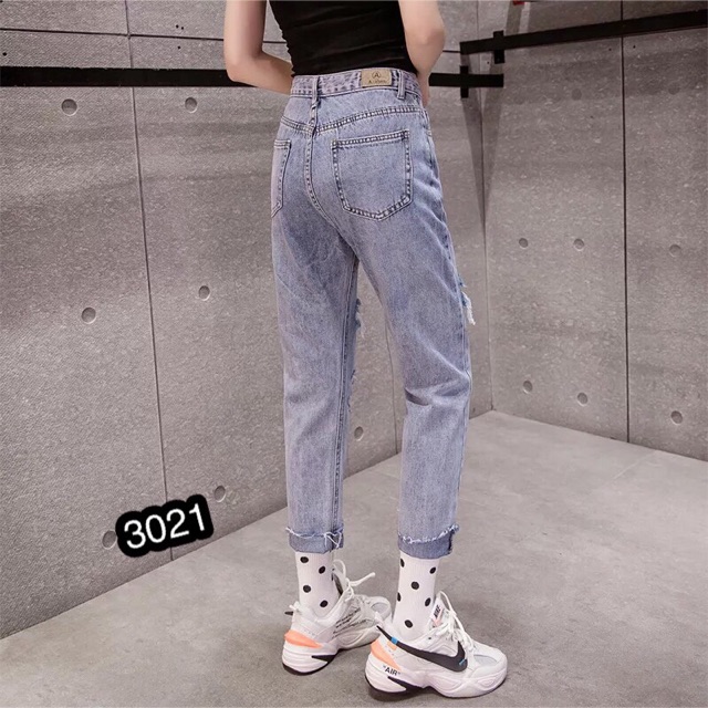 ⚡️Quần Baggy Bò Rách Gối - 3021