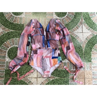 Bikini liền thân phối lưới( kèm hình sàn)
