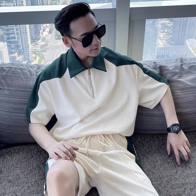 Set Áo Thun POLO Ngắn Tay Và Quần Short Thời Trang Xu Hướng Mới Cho Nam