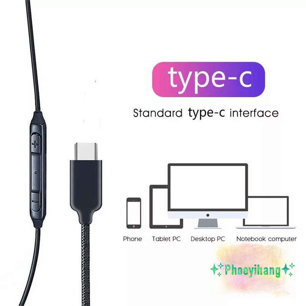 Tai Nghe Nhét Tai Cổng Usb Type C Cho Samsung Galaxy Note 10 + Plus