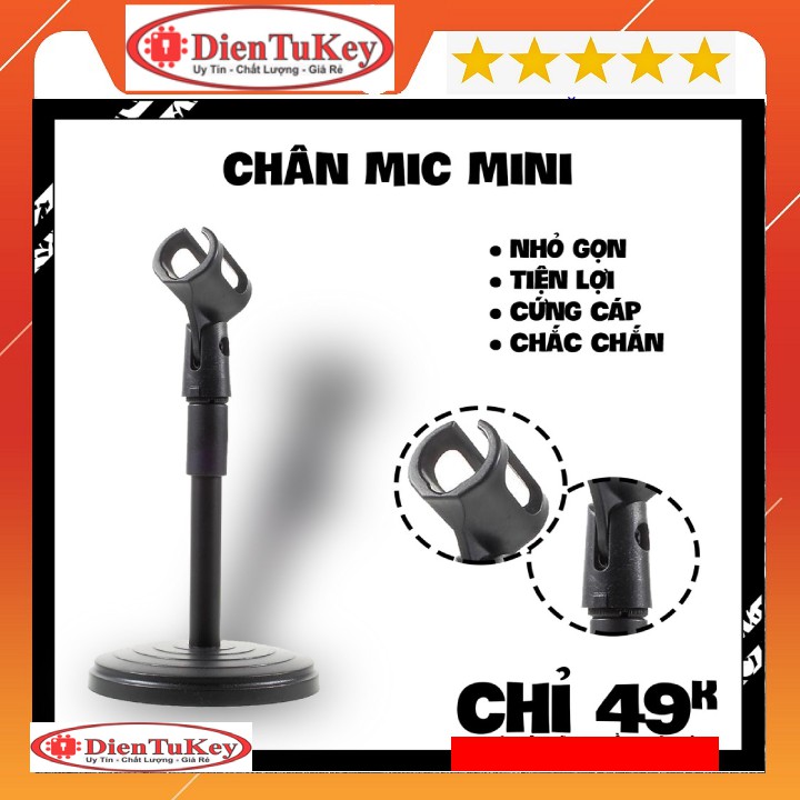 Chân micro mini -đứng đế bàn giúp giữ vững vị trí micro khi đang livetreams fb, bigo, cctalk, shopee