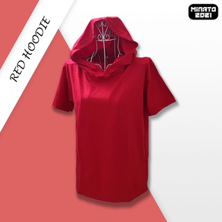 Áo Thun Hoodie Tay Ngắn Nam Nữ Unisex Form Vừa Fit Trơn