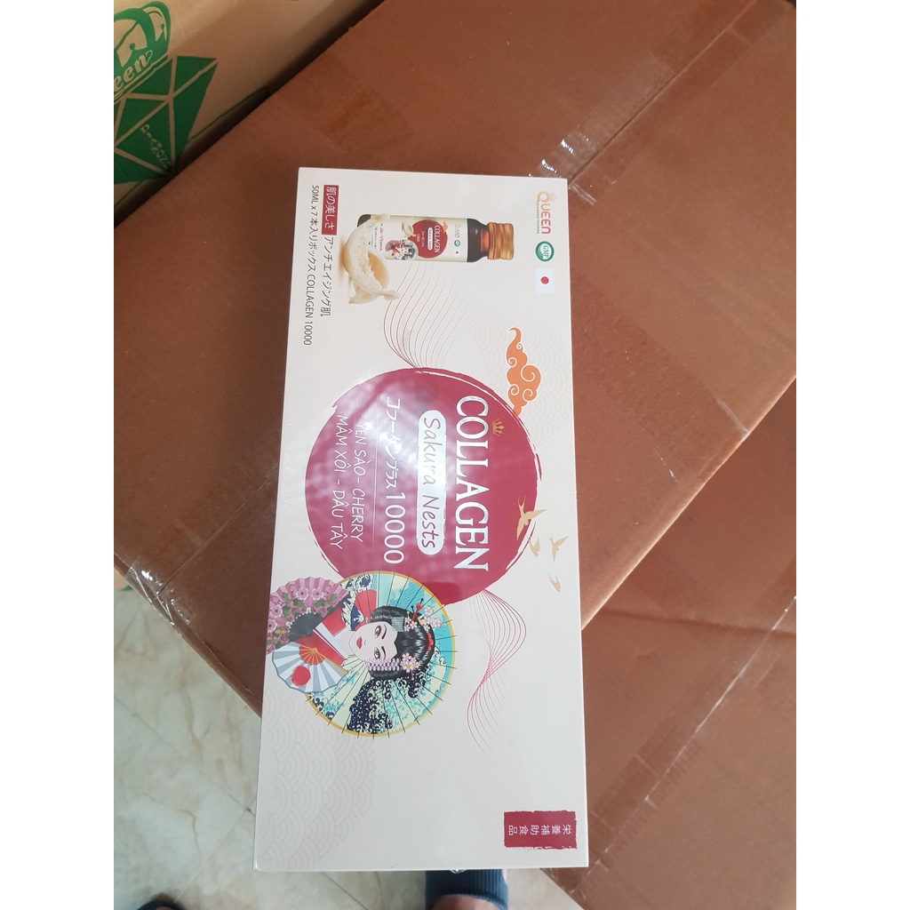 Nước uống collagen Sakura Nest 1000 - Yến sào, cherry, mâm xôi, dâu tây - Trắng da, đẹp da, chống lão hóa