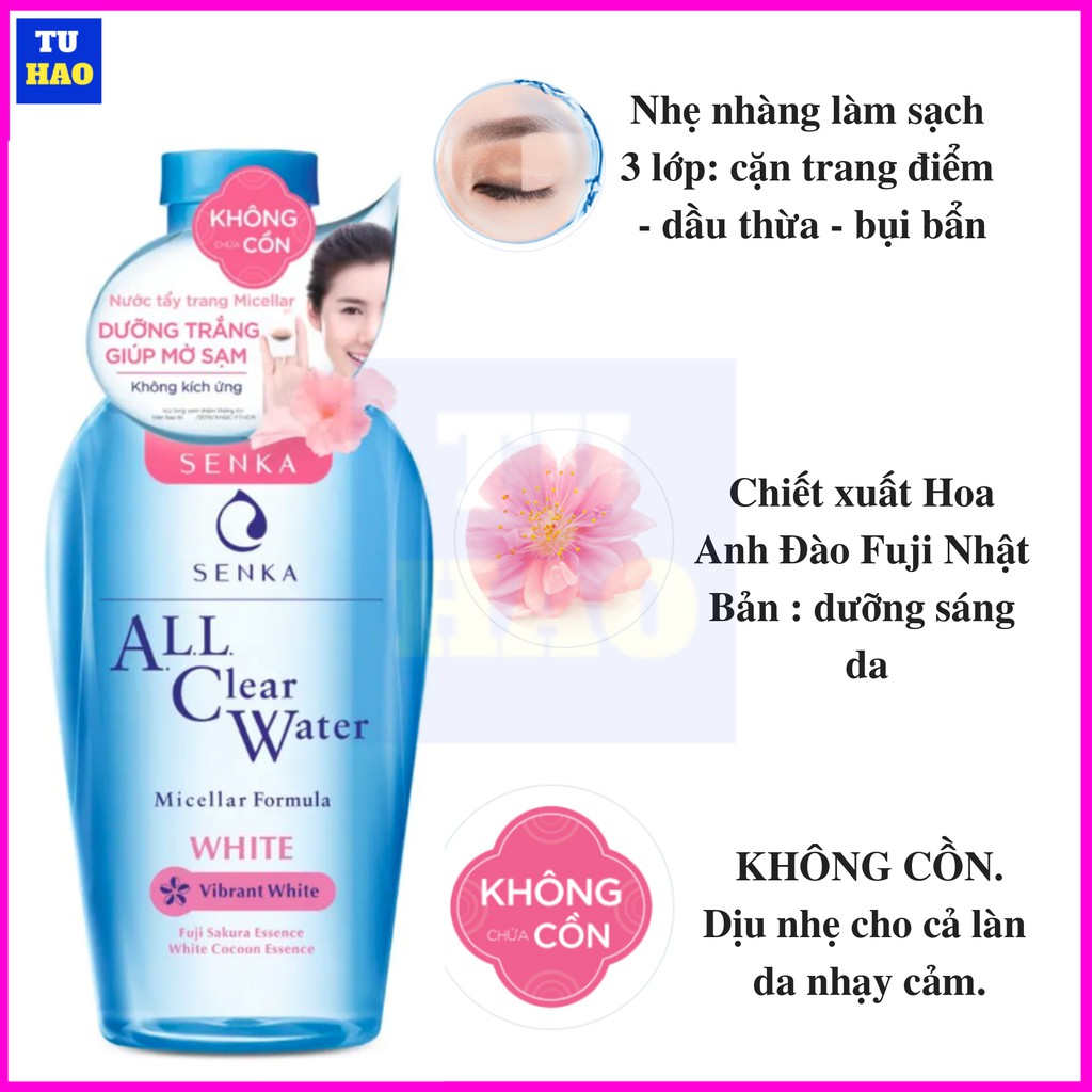 Nước tẩy trang Micellar Senka A.L.L Clear Water Fresh 230ml_15288