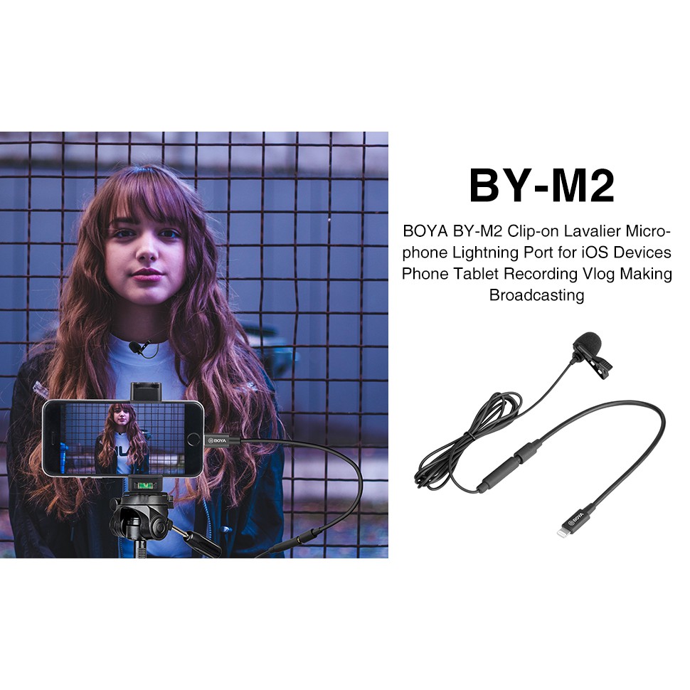 BOYA BY-M2 - Hàng Chính Hãng - Mic thu âm cổng Lightning dành cho điện thoại iPhone | Shopee Việt Nam