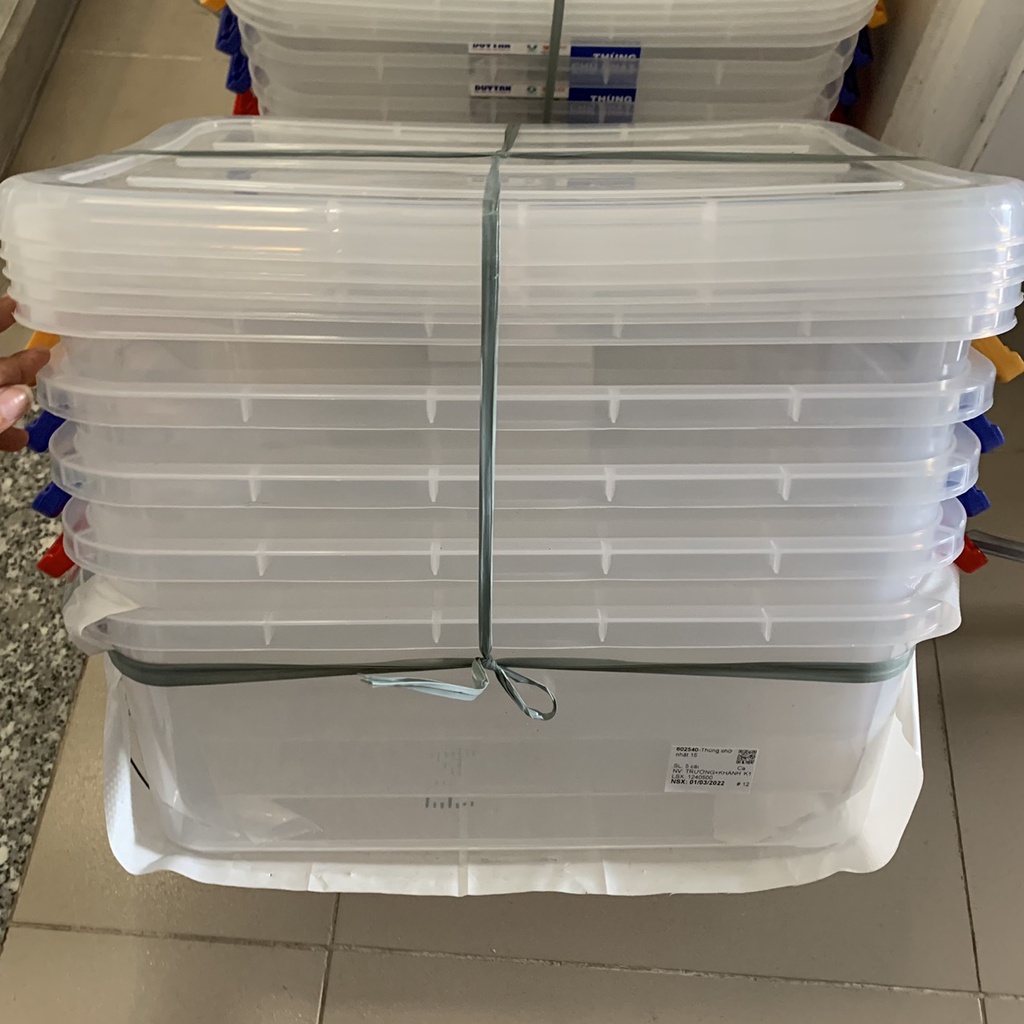 Thùng Nhựa Trong Suốt DUY TÂN 10L Kích Thước 41.2 x 27.2 x 14.5 cm | Hibucenter