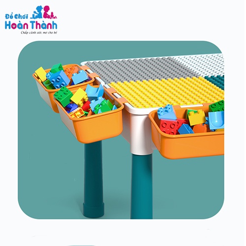Bàn lắp ráp đa năng cho bé, đồ chơi trí tuệ, xếp hình thông minh trẻ em chất liệu nhựa ABS an toàn