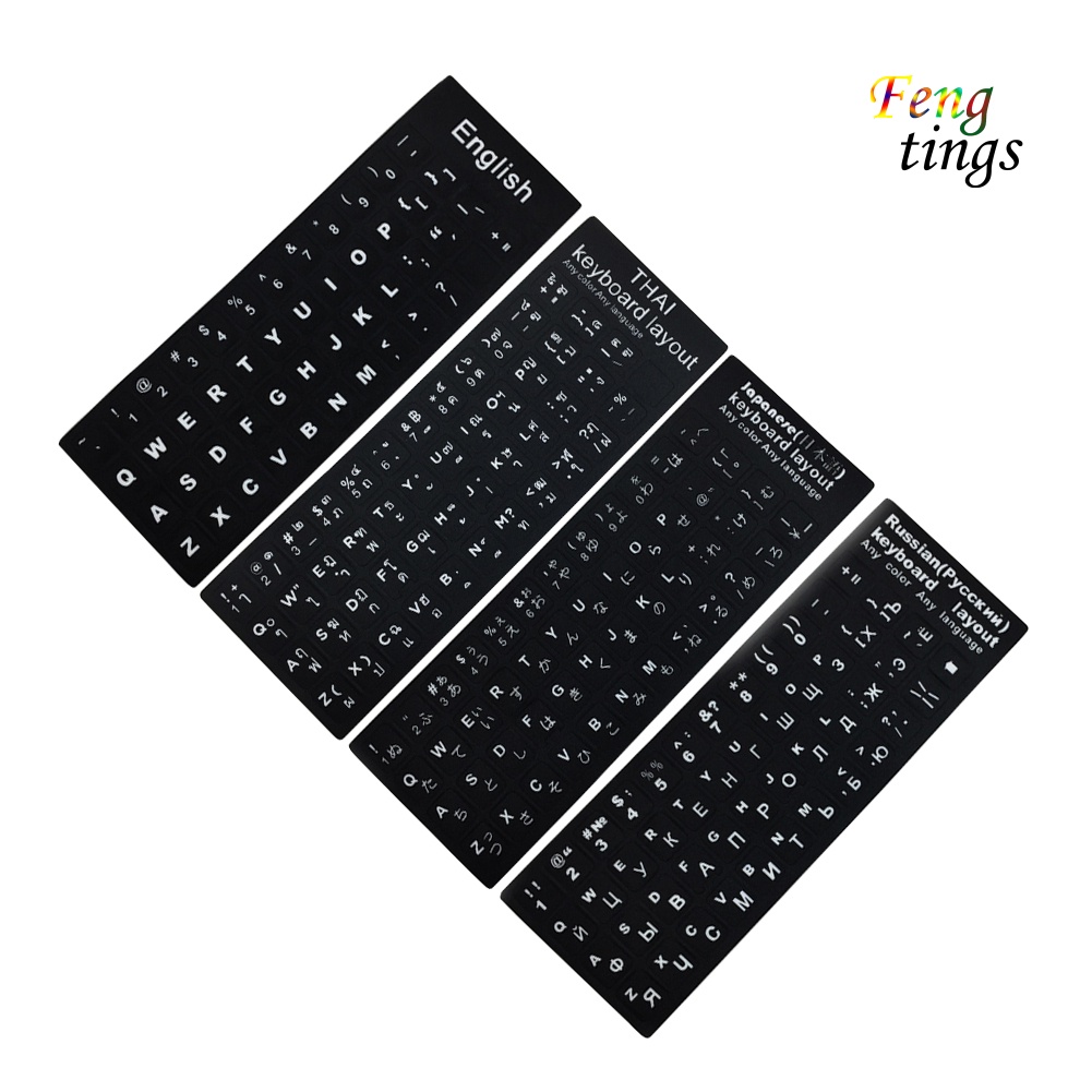 Miếng Dán Chữ Tiếng Anh Nhật Bản Trang Trí Bàn Phím Máy Tính / Laptop