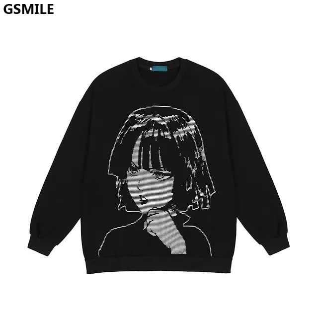 Áo Sweater In Hình Cô Gái Anime Mùa Thu Nhật Bản