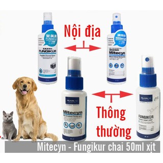 ALKIN MITECYN 50ML - Thuốc xịt trị ghẻ, ve, rận chó mèo Meogog