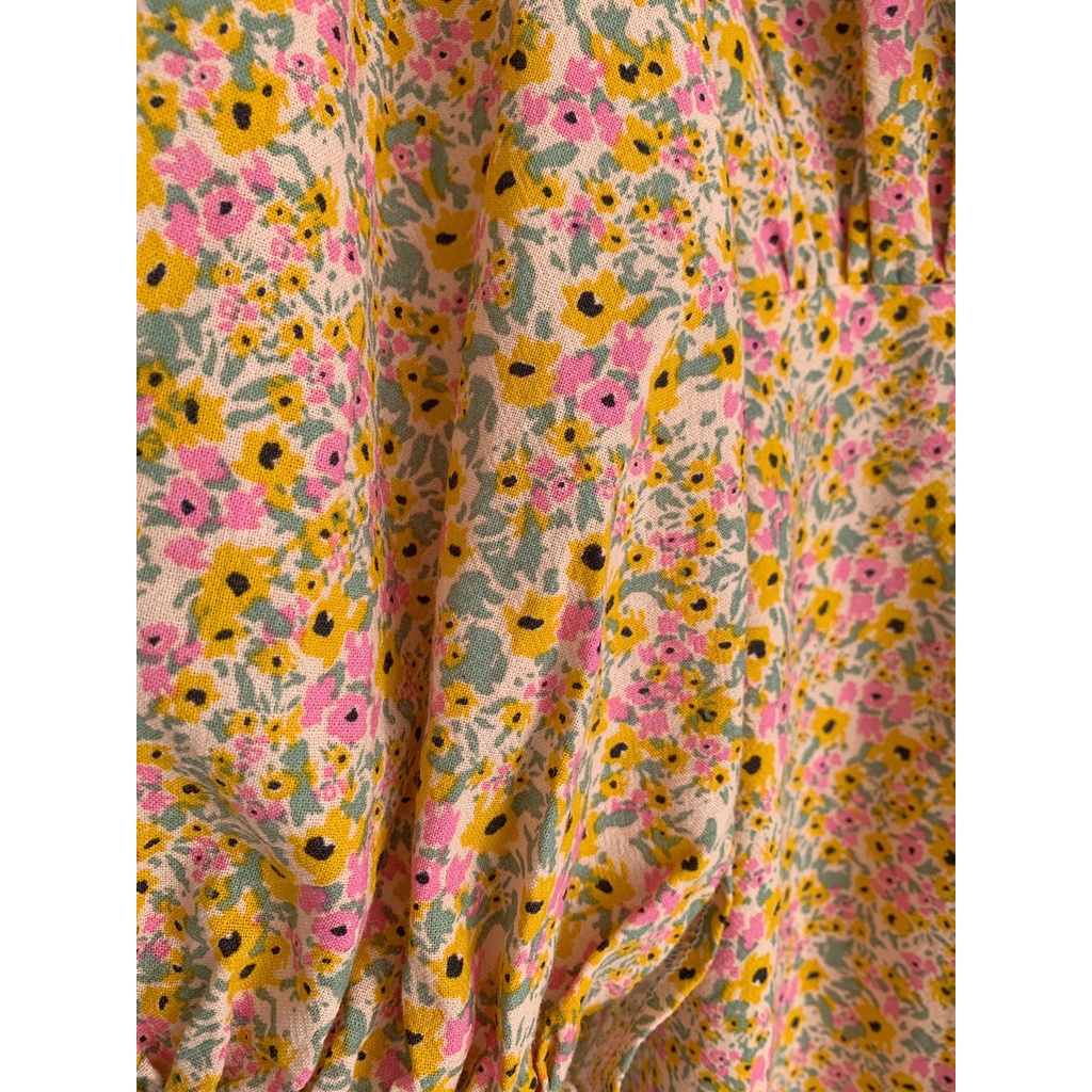 Đầm hoa cam cổ trắng Tangy Floral Dress Gem Clothing SP060590