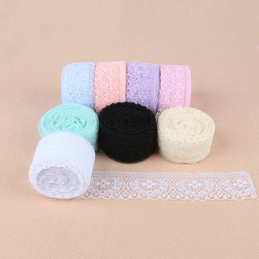 Cuộn dây ren dài 10 yard 40mm dùng trang trí tùy chọn màu sắc