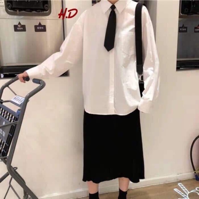 Áo sơmi túi ngực kèm calavat HDN627