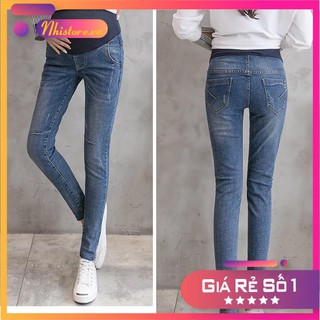THANH LÝ HÀNG TỒN KHO Quần jean bầu lưng thun chất jean co giãn tốt