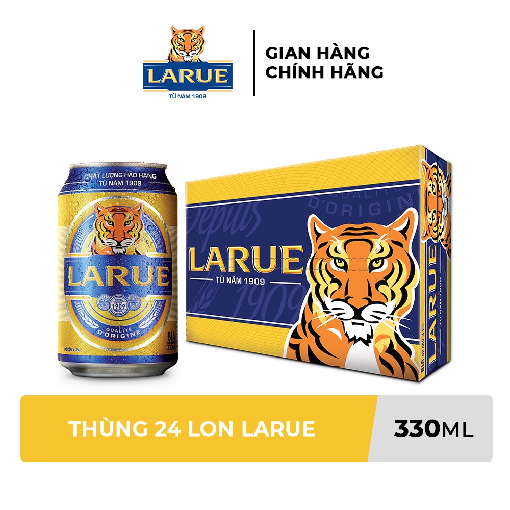Thùng 24 lon bia Larue 330ml/lon