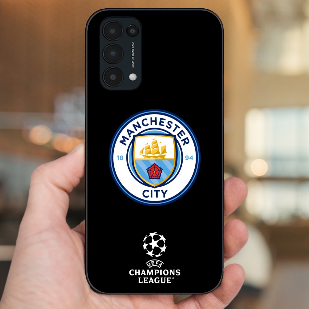 Ốp lưng Oppo Reno 5 viền đen in hình Manchester City MC
