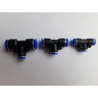 Đầu nối chữ T giảm PEG dạng gài nhanh dây 8 mm, 10 mm, 12 mm