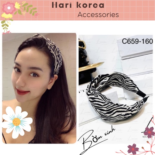 Bờm tóc kẻ bản to/ Băng đô kẻ bản to , Đơn giản, dễ thương - Hari Korea Accessories