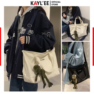 Túi tote vải canvas đeo chéo xách tay thời trang cá tính KayLee KT44x15x29cm - PL08