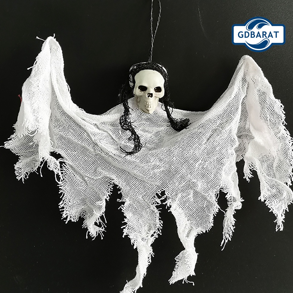 Phụ Kiện Trang Trí Halloween Hình Đầu Lâu Bằng Vải Treo Tường