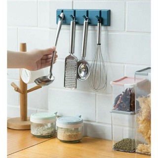 Thanh 4 móc dán tường gỗ sang chảnh