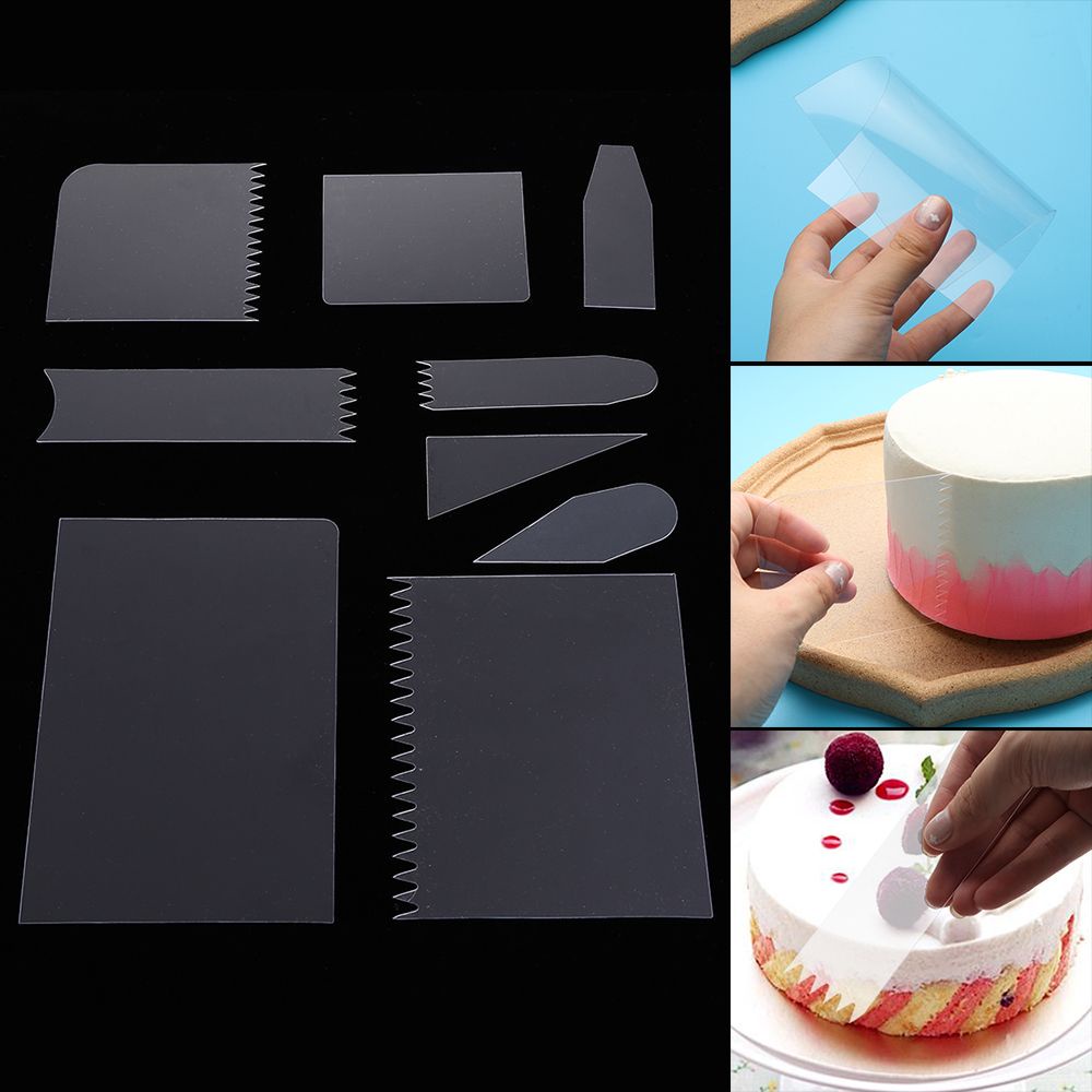 Dụng cụ chà láng bánh kem bằng nhựa trong suốt thân thiện với môi trường