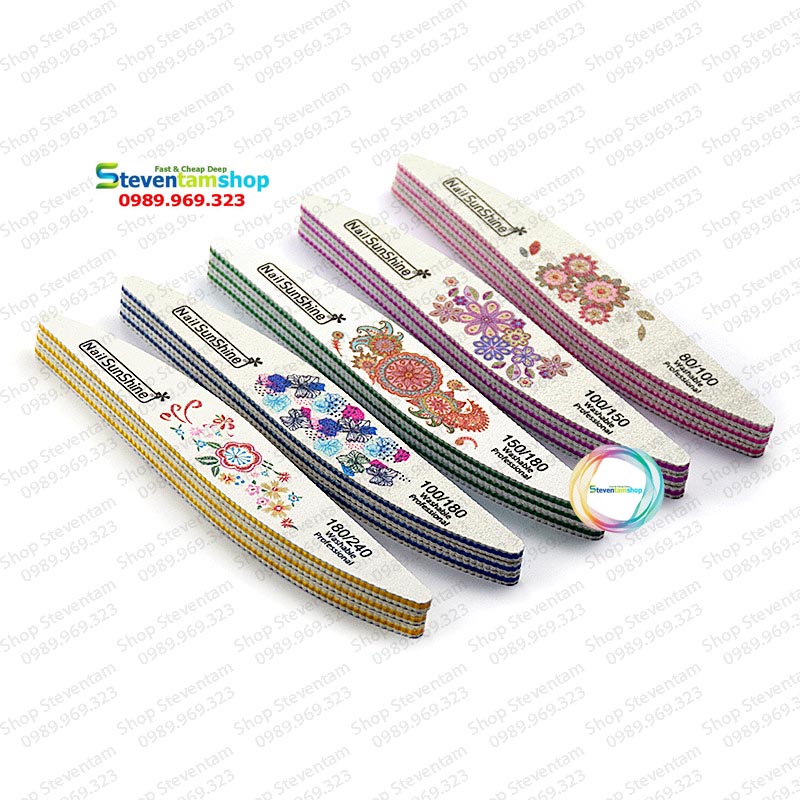 Dũa móng giả Sunshine hình lá liễu full các loại nhám