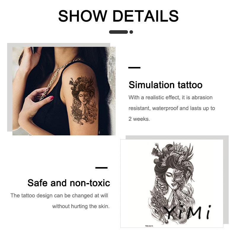 Miếng dán hình xăm tạm thời SAI MAGIC TATTOO 18CM×11CM chống thấm nước lâu trôi lên đến 2 tuần