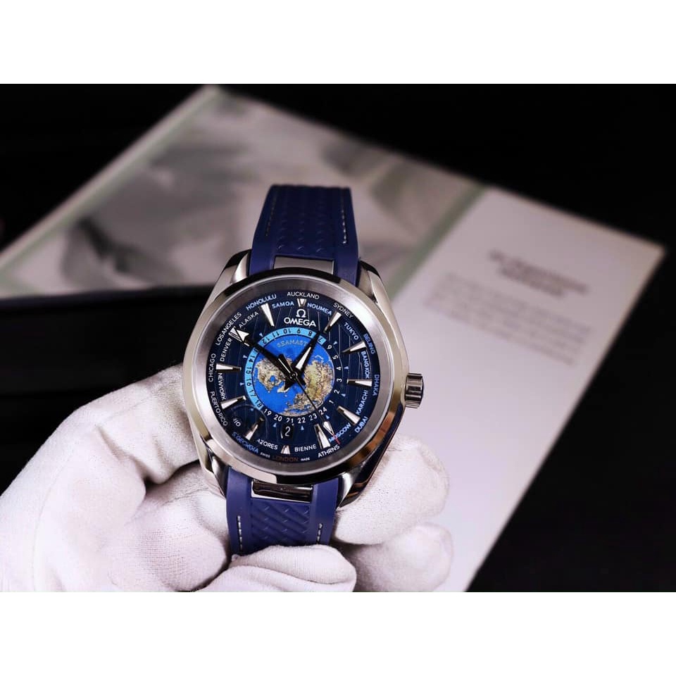 Đồng Hồ Nam 0mega Seamaster Aqua Terra Worldtimer - Máy cơ Automatic