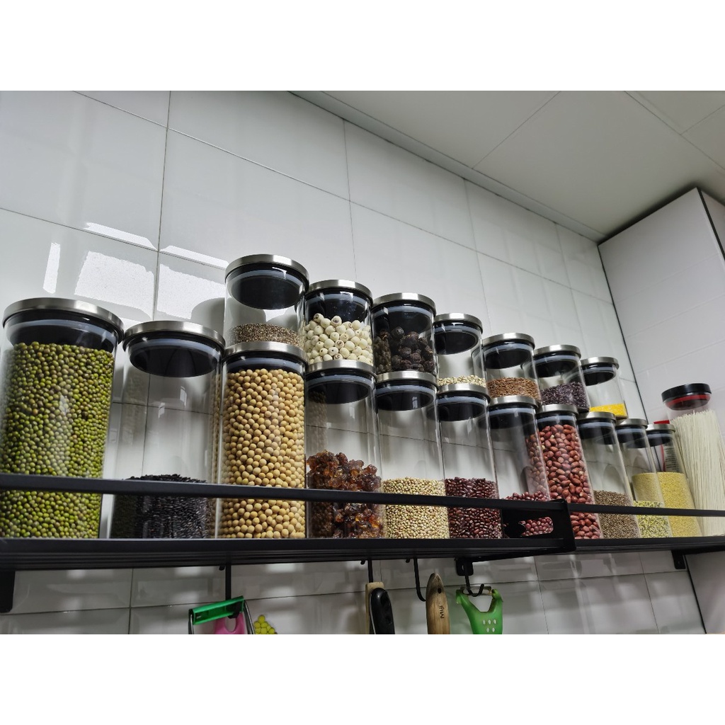 Lọ thuỷ tinh để gia vị, đồ khô, các loại hạt tiện lợi và an toàn, lọ có nắp inox 304