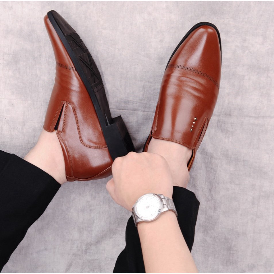 ĐẾ KHÂU CỰC BỀN BỈ Giày Tăng Chiều Cao Nam Bảo Ngọc ✅ Cao Ẩn 7cm Kín Đáo Bí Mật 🎁 Bảo Hành Nổ Da 2 Năm ✅ Mã TC126 | BigBuy360 - bigbuy360.vn