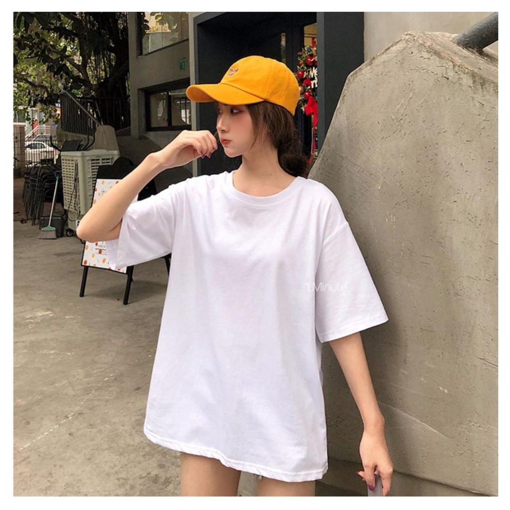 Áo thun unisex nam nữ phông trơn tay lỡ oversize from rộng  - Áo phông form rộng phong cách ulzzang
