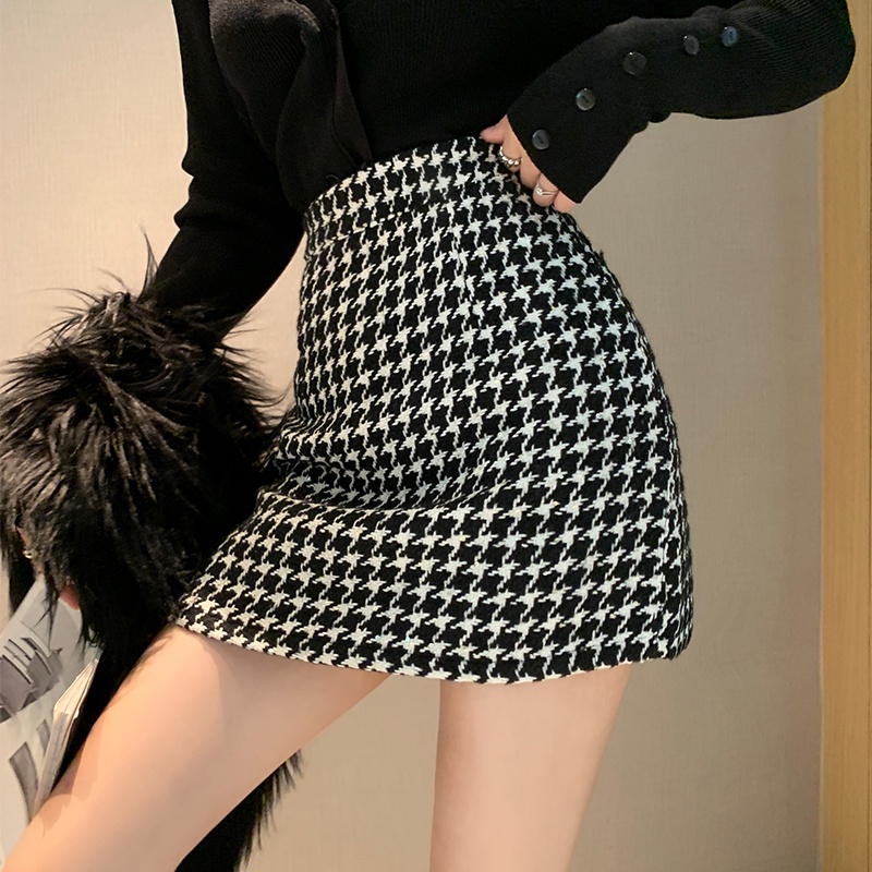 Porozi  Chân váy chữ A  lưng cao phong cách Hàn Quốc thời trang cho nữ