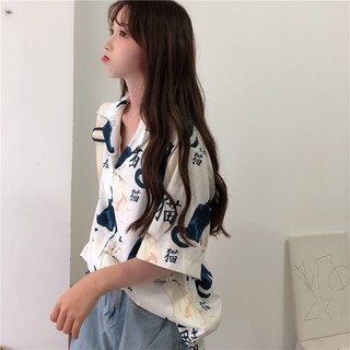Áo Sơ Mi Nữ Tay Lỡ Form Rộng Thời Trang Hàn