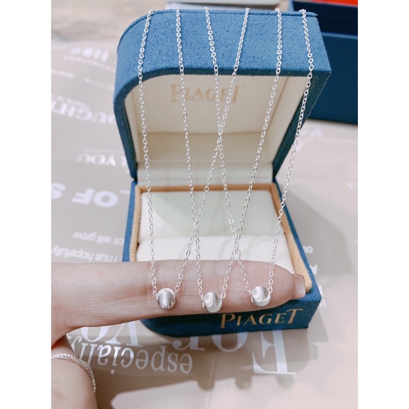 Dây chuyền bạc nữ mặt bi tròn,Dây chuyền bi tròn bạc cao cấp-Minh Tâm jewelry