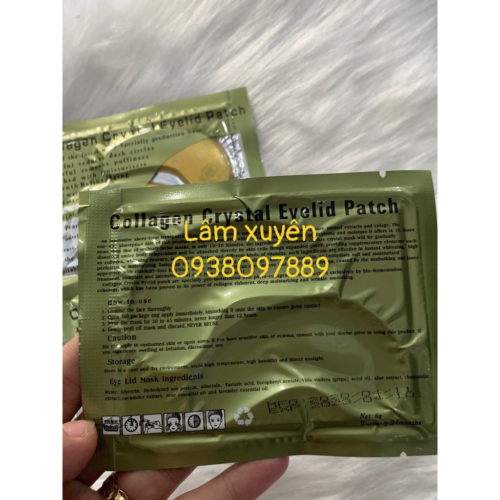 Mặt nạ mắt❌GIÁ RẺ❌collagen màu vàng, cung cấp dưỡng chất nuôi dưỡng vùng mắt, hỗ trợ ngăn ngừa thăm quần vùng mắt