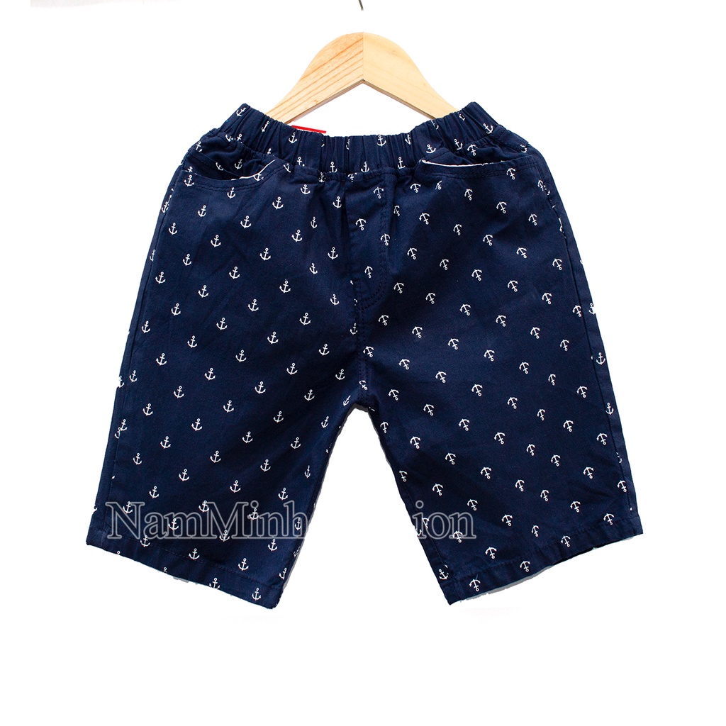 Quần Short Lưng Thun In Hình Họa Tiết Cá Tính Cho Bé Trai ,  Chất Vải linen mềm mịn co dãn cao cấp