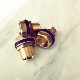 Đấu bồn nước 2 đầu trong ngoài phi 27 khớp nối sống ( đồng)