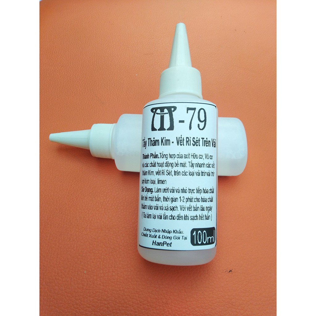 Chất tẩy quần áo M79-100ml tẩy sạch vết thâm kim và vết ố trên cổ áo trắng