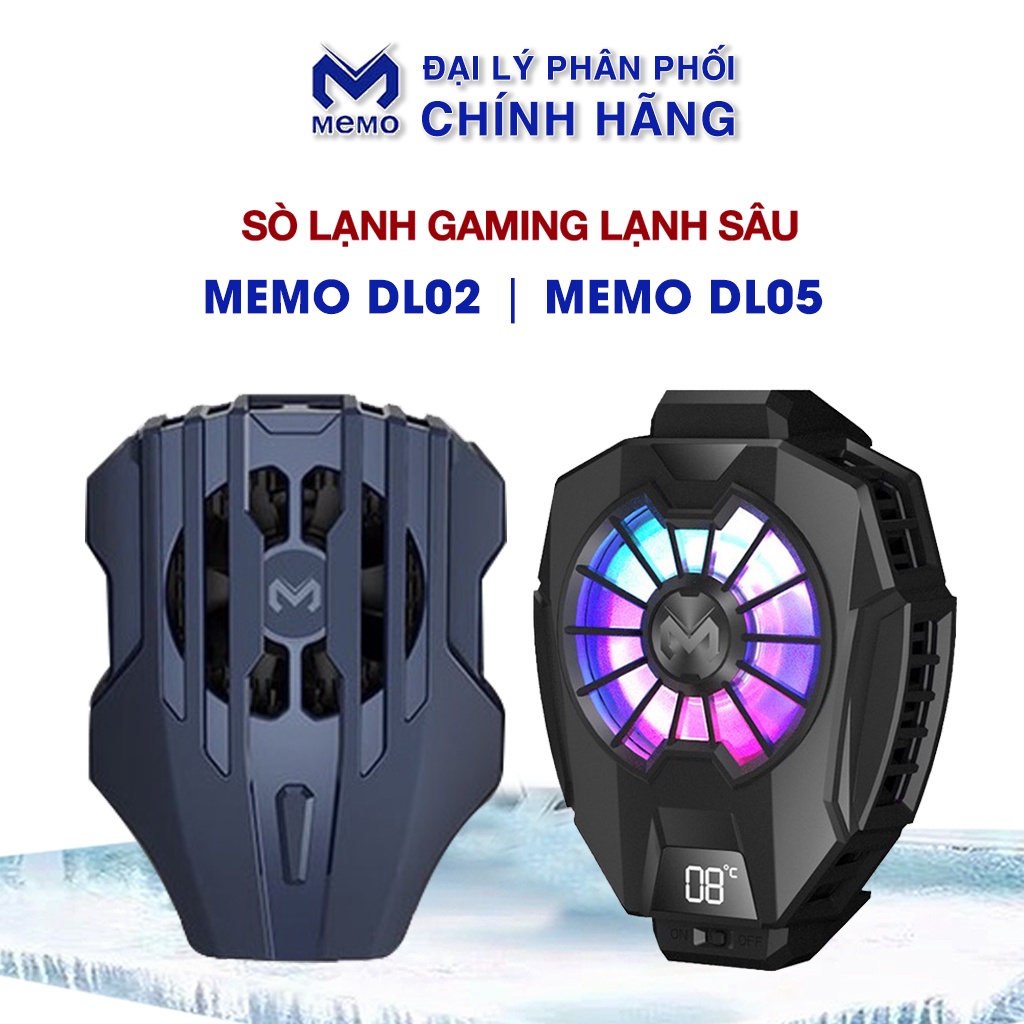 Tản nhiệt điện thoại Memo DL02, DL05 sạc ngược điện thoại, sò lạnh siêu mát, led rgb