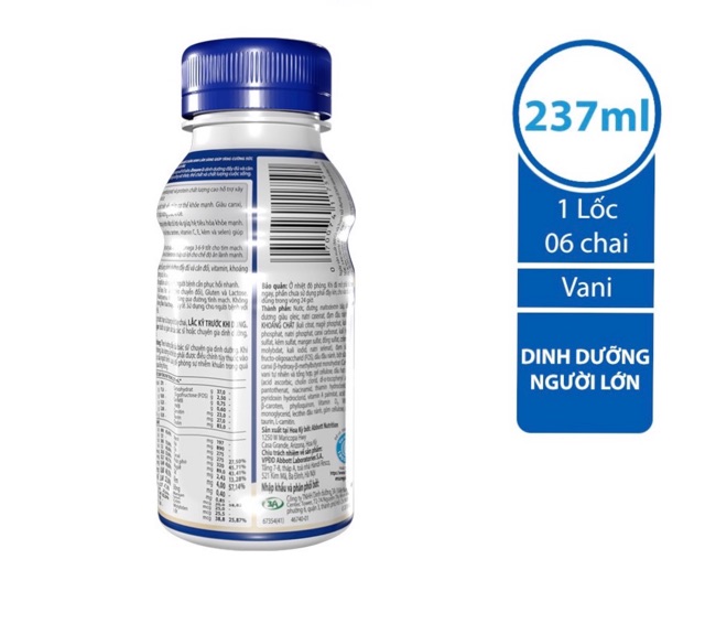 Lốc 6 chai sữa nước Ensure gold Vigor 237ml