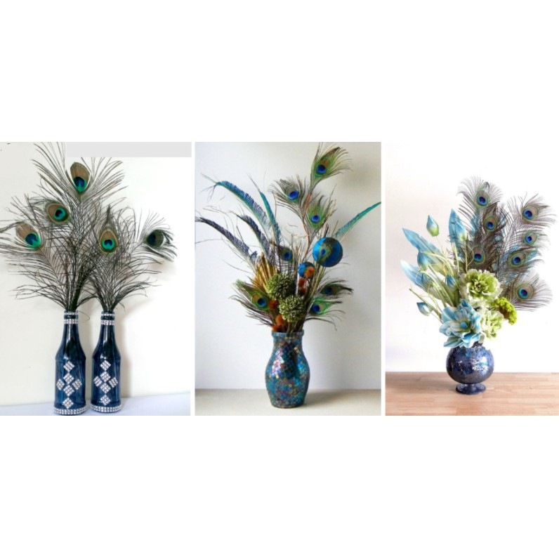 Combo 10 Lông công trang trí phong thủy tài lộc 28-35cm | BigBuy360 - bigbuy360.vn